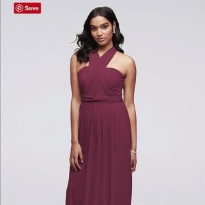 Tall wine colored bridesmaid dress